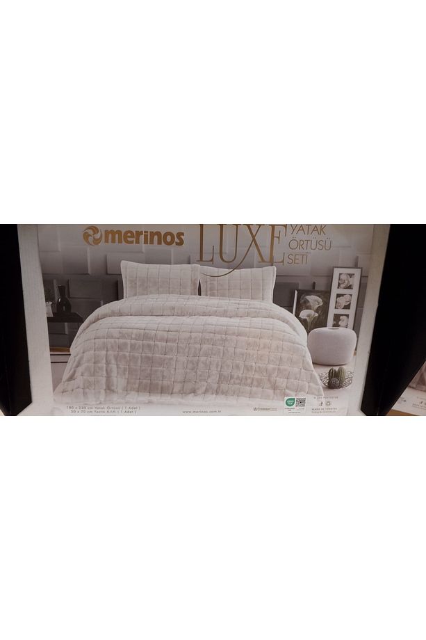 Luxe Yatak Örtüsü Tek Kişilik Kareli Model - 2