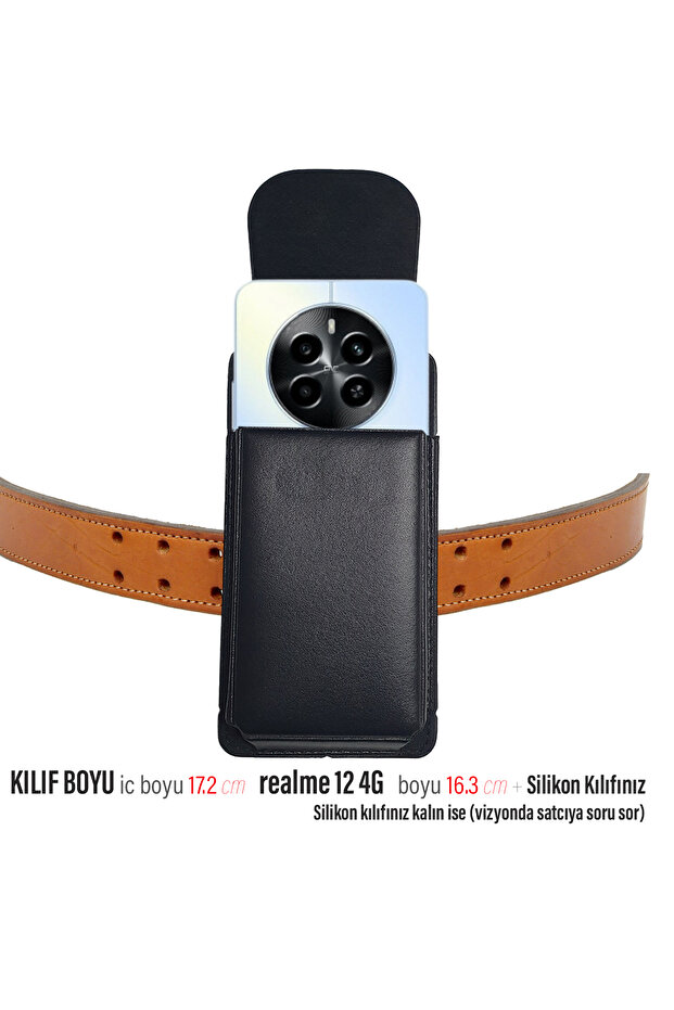 For Realme 12 4g Belt Case Cover Waist Belt Case