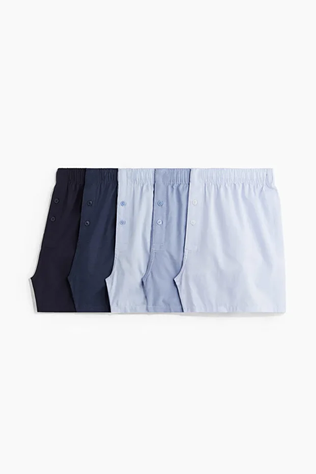 5’li Pamuklu Dokuma Boxer Şort - 3