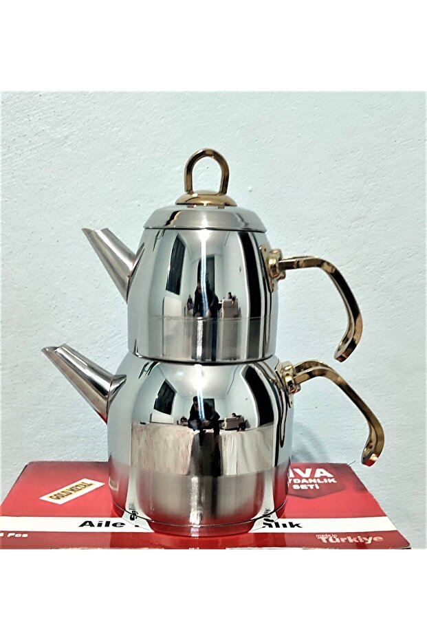 Diva Paslanmaz Çelik Gold Mini Çaydanlık - 3