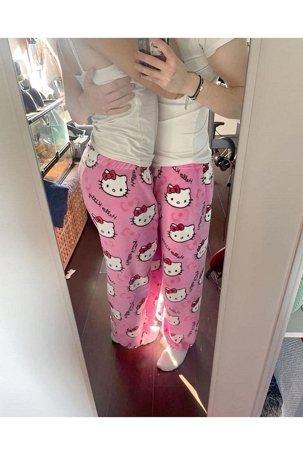 hello kitty peluş oversize eşofman altı - 3