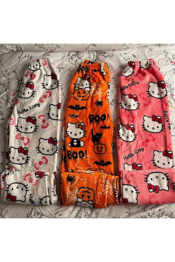 hello kitty peluş oversize eşofman altı - 3