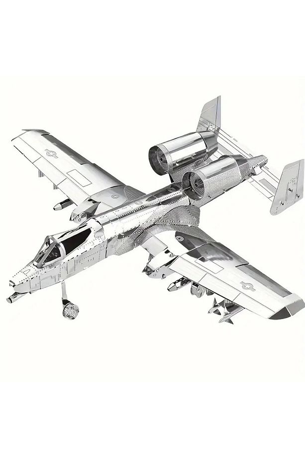 3d Metal Puzzle Bulmaca A-10 Thunderbold Savaş Uçağı 66 Parça 14 Yaş Üstü Heelik Model - 1