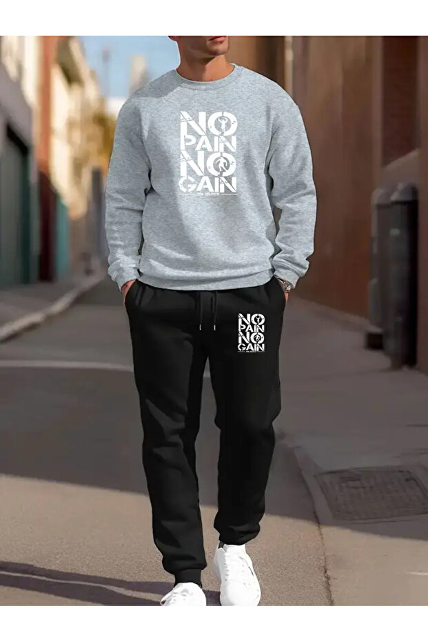 -Men's Tracksuit Set Color No Pain Compact Fabric (Cotton Inside)