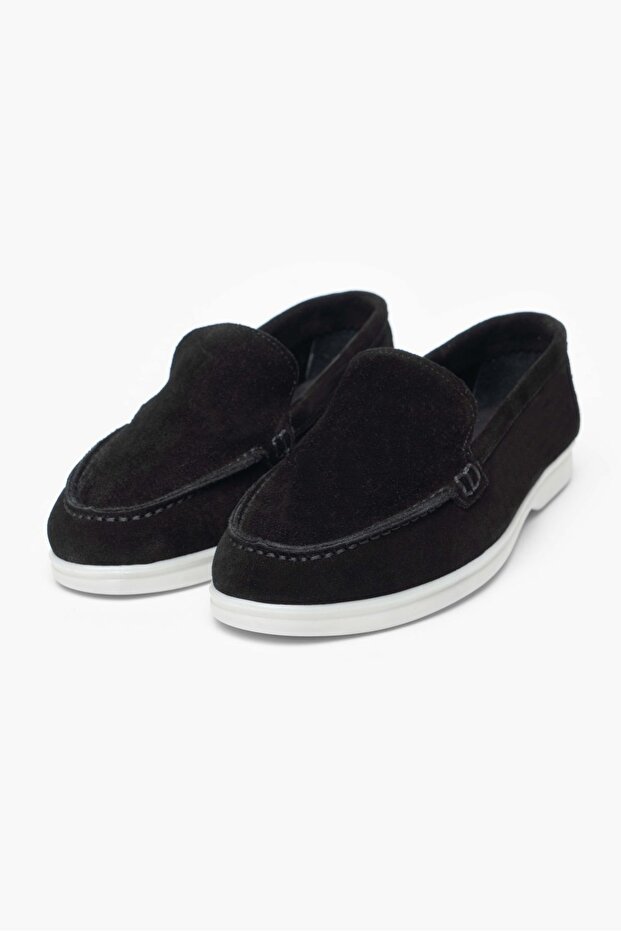 Balerini de damă Vayne din piele naturală neagră - talpă plată - 7