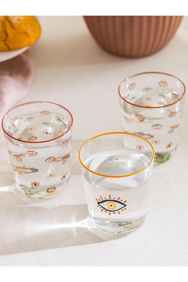 LCW HOME Baskılı Cam Bardak Seti 3'lü 315 Ml - 3