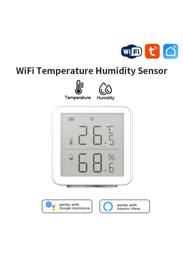 Tuya Wifi Ekranlı Sıcaklık ve Nem Sensörü - 2