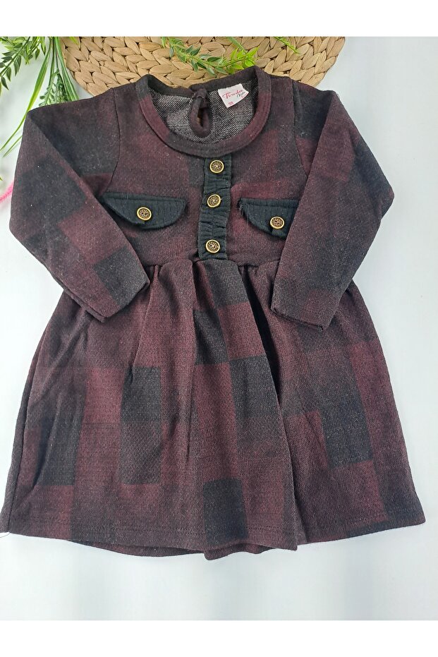 Kız Çocuk Kışlık Elbise 9 Farklı Renk Seçeneği İle - 2