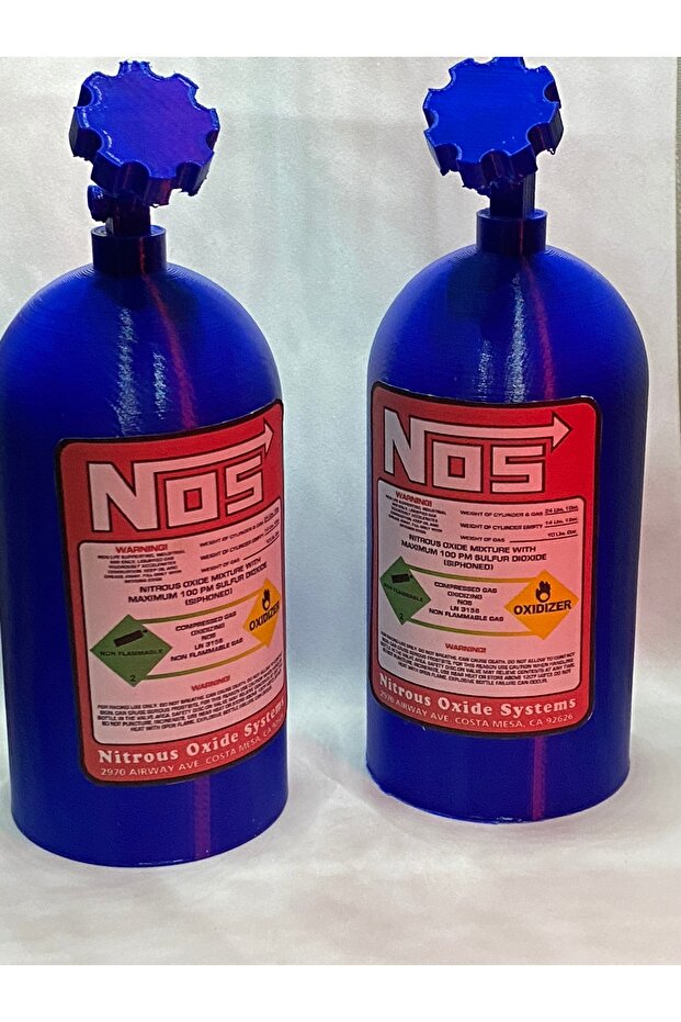3D Baskı NOS Şişesi Seti (2 Adet) - Dekoratif Nitro Tankı - 1