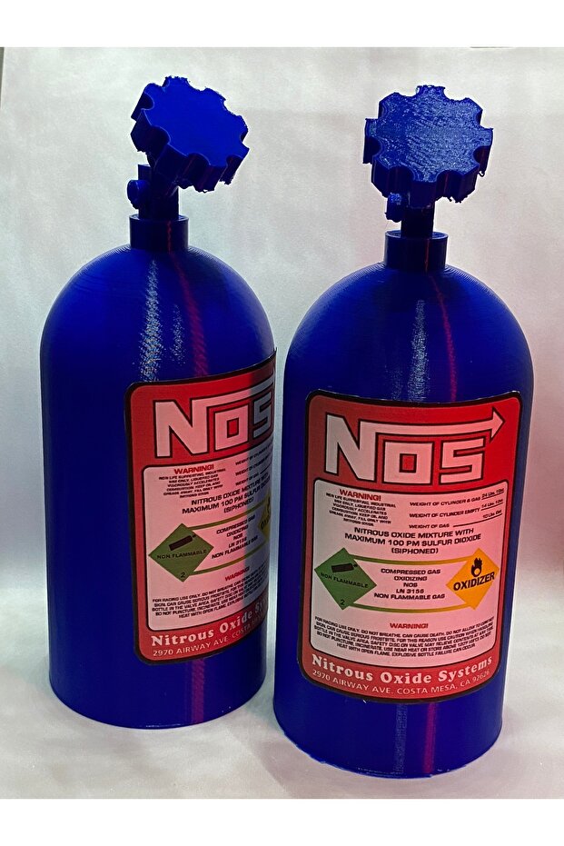 3D Baskı NOS Şişesi Seti (2 Adet) - Dekoratif Nitro Tankı - 2