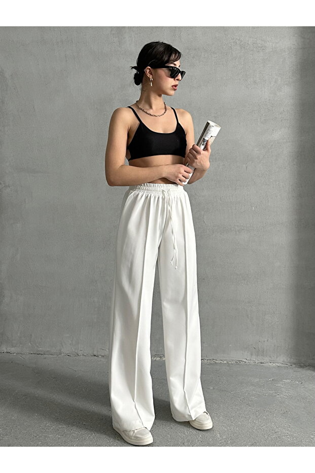 Trousers - White - Basic