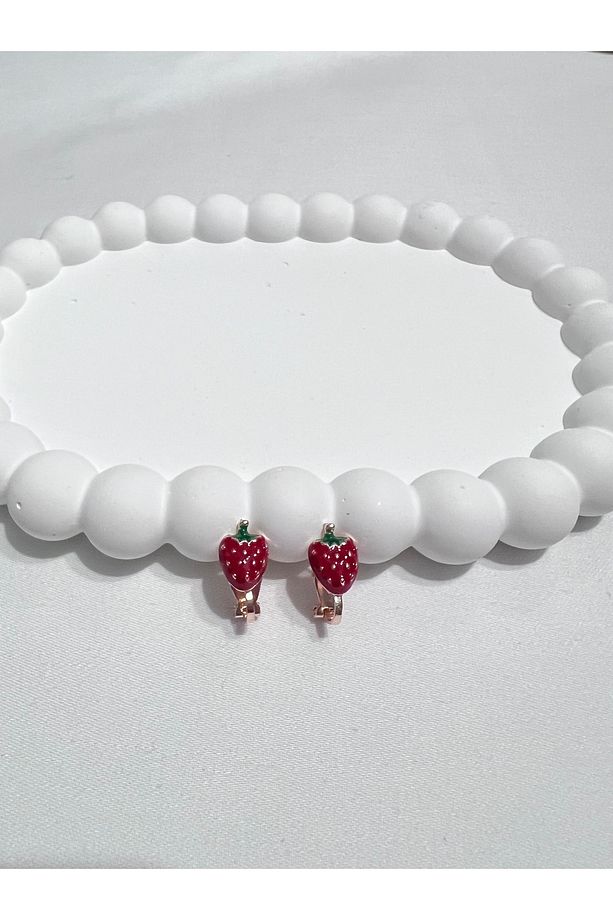 Çilek Mıknatıs Çocuk Küpe - 3