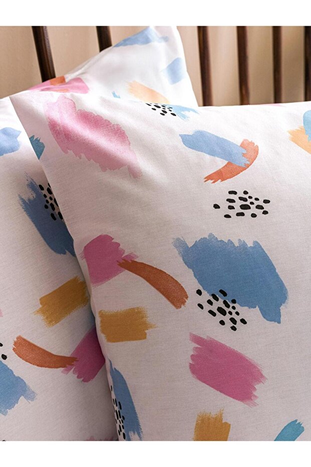 LCW HOME Çift Kişilik Desenli Ranforce Nevresim Takımı - 4