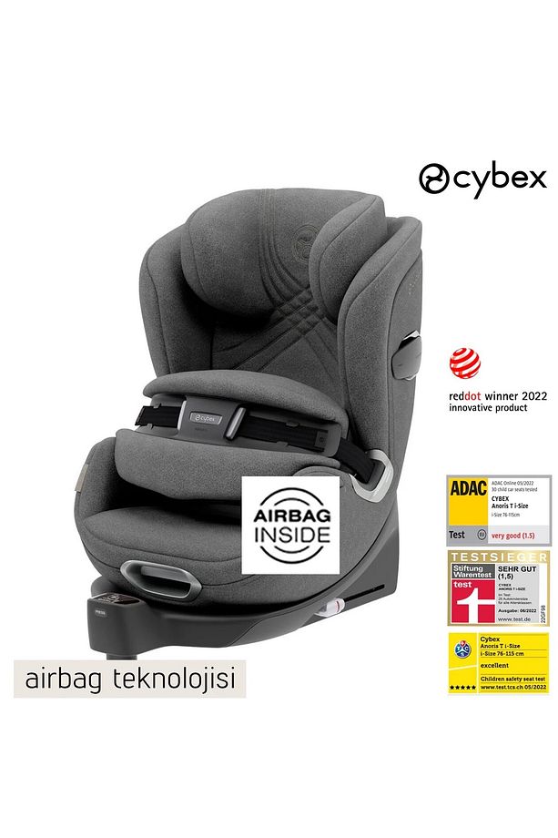 Anoris T isize (soho grey) Dünyanın ilk airbagli oto koltuğu , 9-21 kg - 1