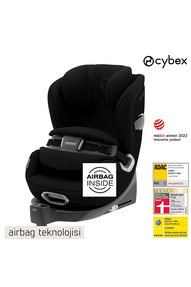 Anoris T isize (deep black) Dünyanın ilk airbagli oto koltuğu) 9-21 kg - 1