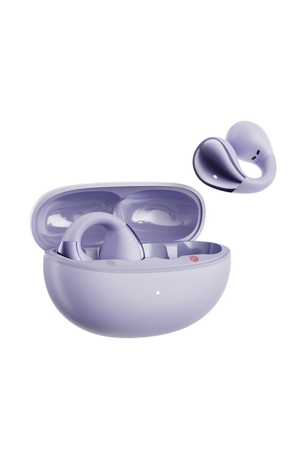 C30 (QT33) Crossky Kablosuz Küpe Kulaklık 4 Mikrofon Enc Ipx5 Bluetooth 5.4 Mor - 1