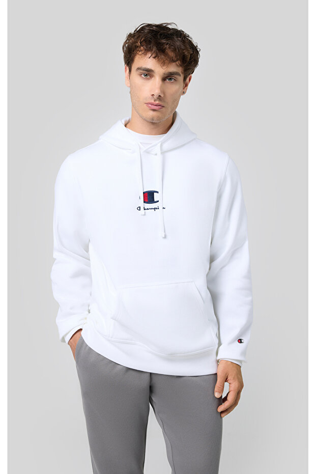 Script Shop Hooded Sweatshirt White Men's Hooded Sweatshirt-220268-Ww001