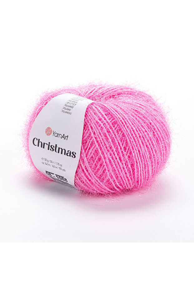 Christmas - Glittering Hand Knitting Yarn Candy Pink-08