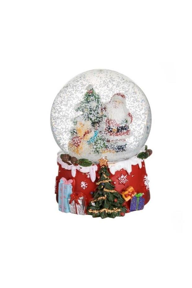 ÇAM AĞACI NOEL BABA KAR KÜRESİ 8CM - 2