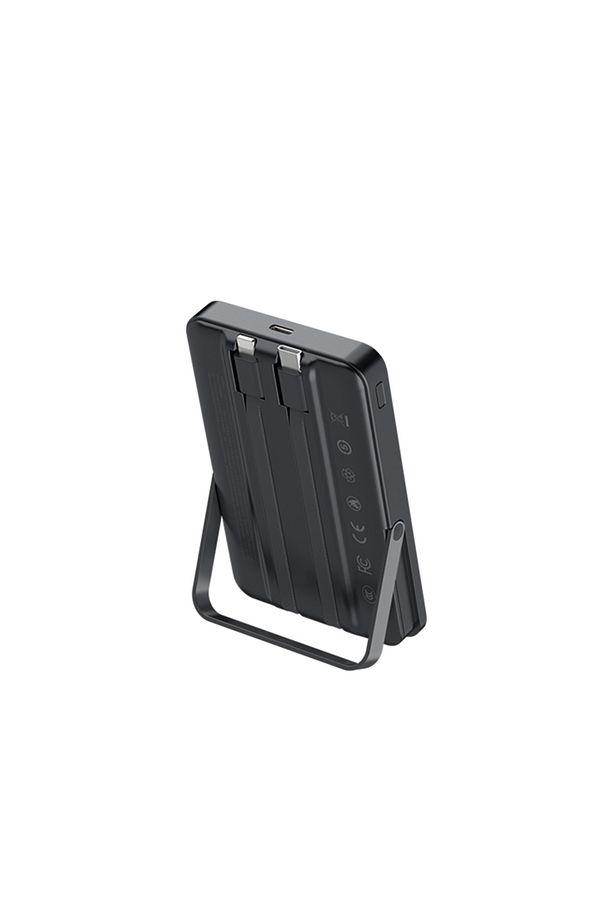 RPB-W27 Galaxy Serisi Magsafe uyumlu Type-C ve Lightning Kablolu Powerbank 20W 10.000mAh Siyah - 2