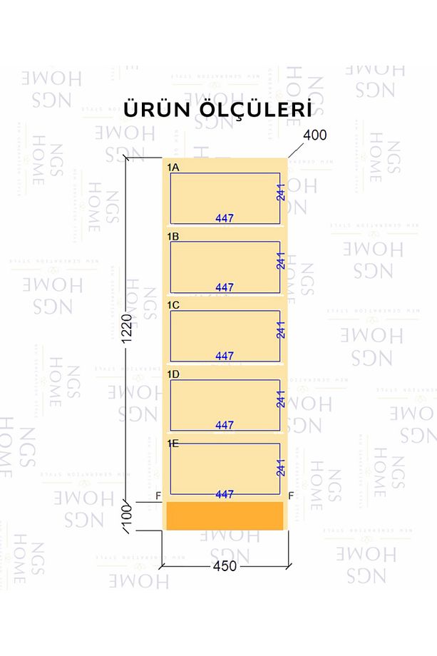 5 Çekmeceli Şifonyer MDF - 3