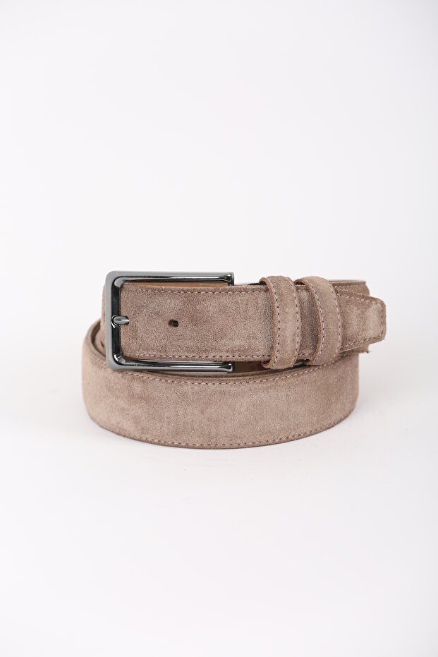 3.5cm Mink Suede Original Leather Belt