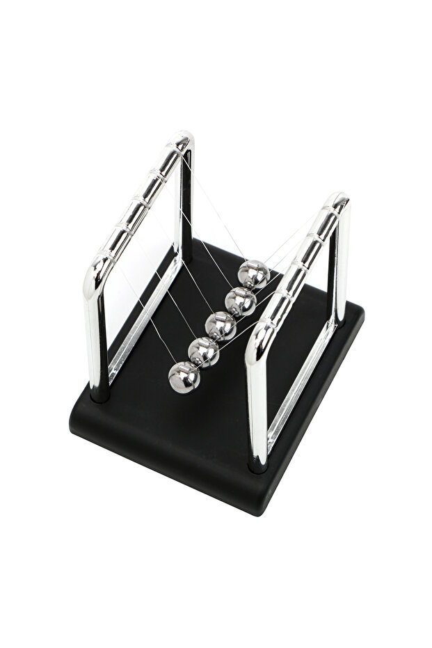 Black base Metal Pendulum Ball Desk Table Decor Physics Science Pendulum Newton Ball Steel Balance B