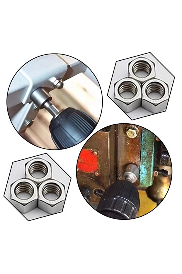 Pneumatic Strong Socket - Screwdriver Extension Rod with Inner Hex Wrench and Handle - 8