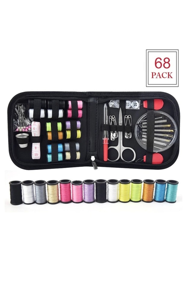 68 PCS Sewing Kits DIY Multi-function Sewing Box Set for Hand Quilting Stitching Embroidery Thread S