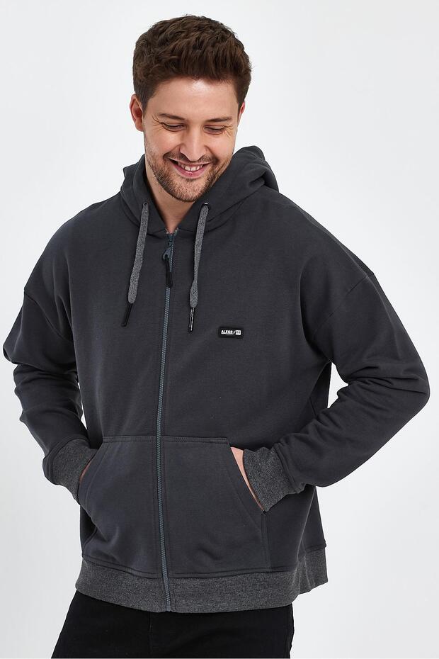 Zipped Hooded Sweatshirt (Un-501403)