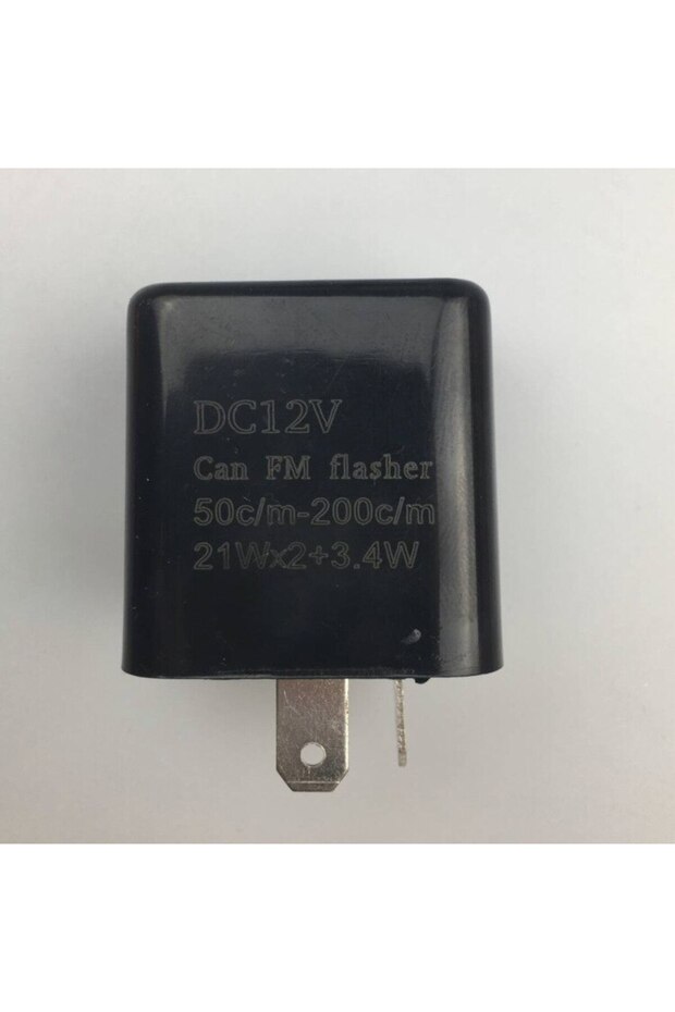 black 12V Speed Adjustable 2 Pin LED Electronic Flasher Relay for Motorcycle Turn Signal Direct Repl