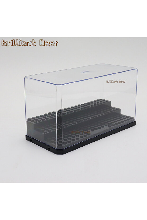 صندوق عرض مجسمات مكون من 3 خطوات مصنوع من الأكريليك المقاوم للغبار، صندوق عرض مجسمات سيارات المدينة، مكعبات بناء S - 1