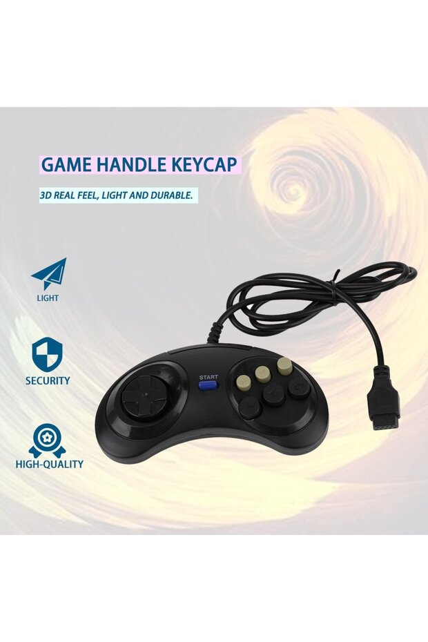 Game Controller Sega Genesis Megadrive 16 Bit Handle Controller 6 Button Gamepad for Sega... - 5