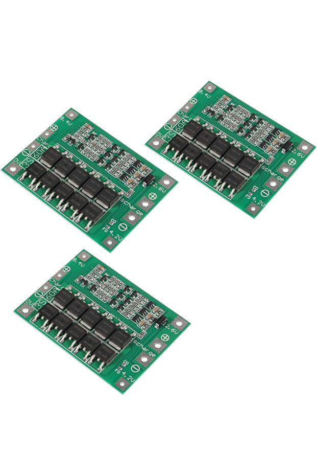3pcs 3pcs 3S 11.1V 12V 12.6V 60A 18650 Charger PCB BMS Protection Board with Enhance Li-ion Lithium