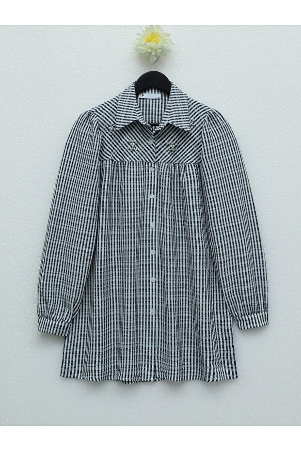 Seersucker Stone Shirt - Black