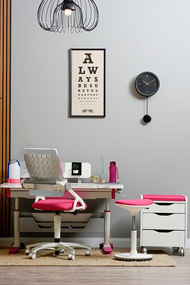 Yükseklik Ve Eğim Ayarlı, Sirius Advanced Bilgisayar Ve Çalışma Masası Takımı Ekru/fuşya - 4