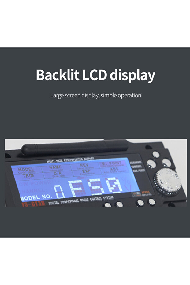 FS-GT3B Flysky FS-GT3B Receiver 2.4G 3CH Radio Model Remote Control LCD Transmitter & Receiver for R - 3