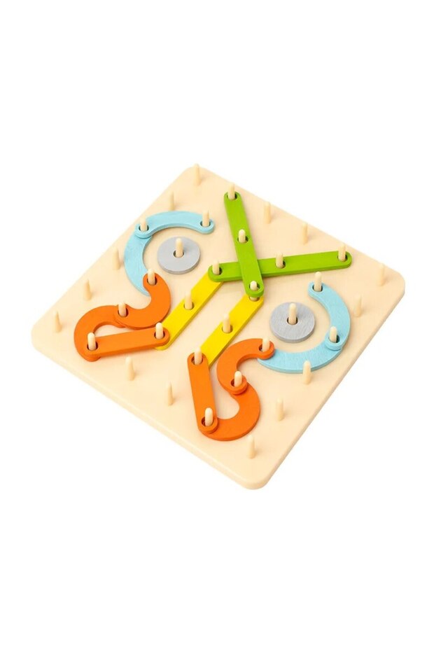 1 Set Montessori Variable Shape Matching Column Creative Building Blocks Early Education Toy - 7