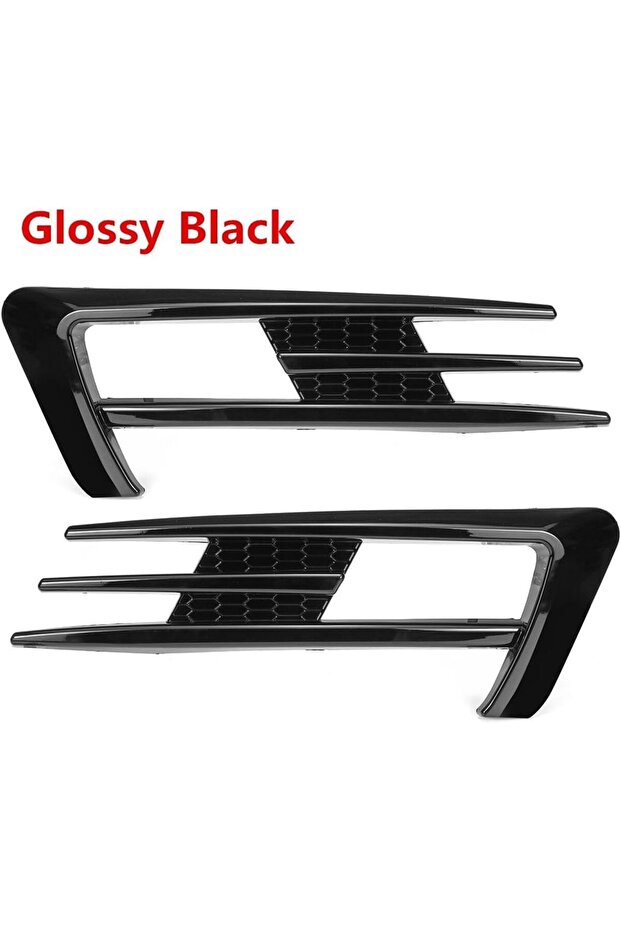 Glossy Black Pair Car Front Fog Light Grille Grill For VW Golf 7 MK7 GTI 2014 2015 2016 2017 Fog Lam