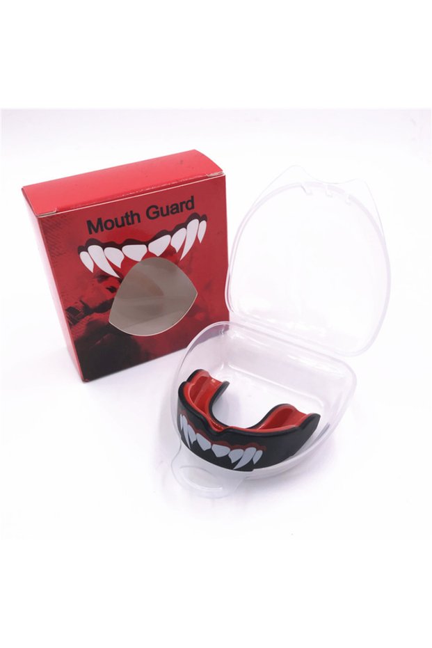 Black MMA Professional Boxing Sports Mouthguard Muay Thai Training Tooth Protection Set Children'S F