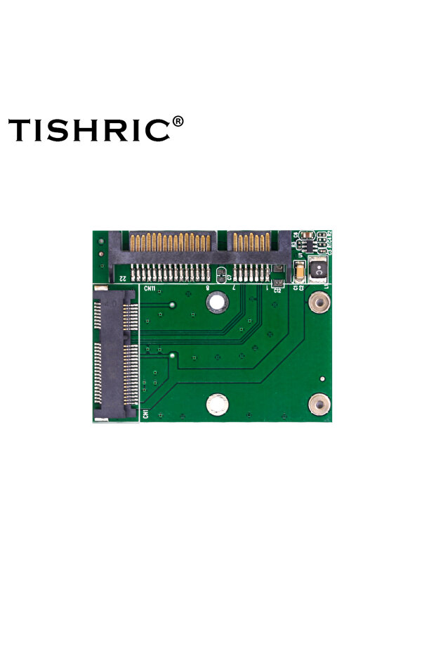 محول TISHRIC M.2 MSATA SSD إلى 2.5 SATA باللون الأخضر M2 Mini PCI SSD محول بطاقة Riser لوحة وحدة لـ