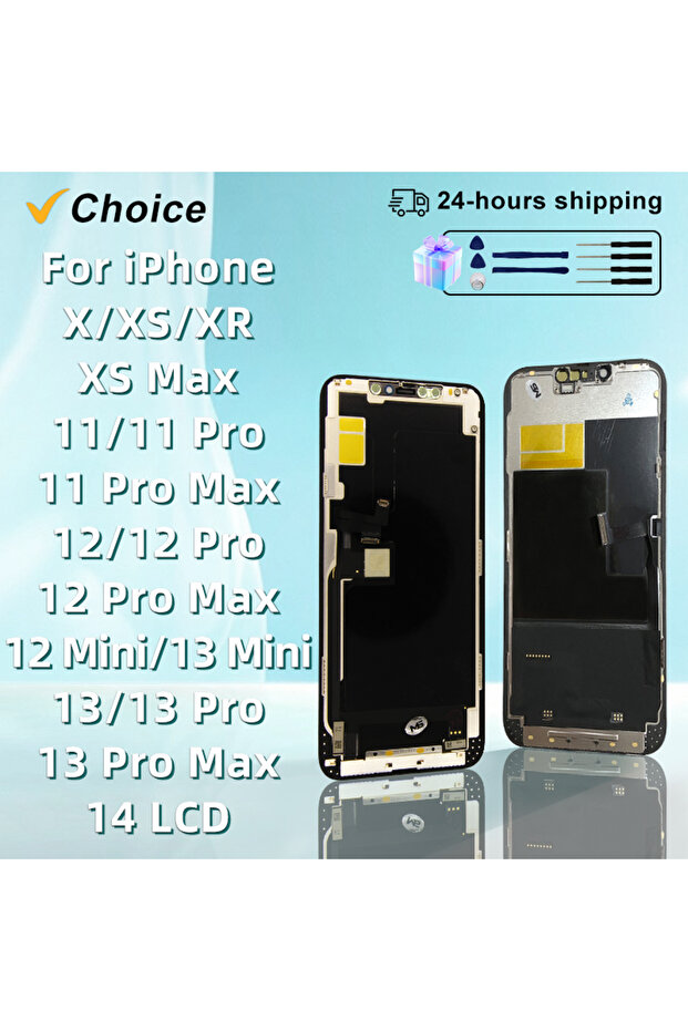 XS-OLED AAA+ OLED For iPhone X XR XS Display 3D Touch Screen Digitizer For 11 Pro 12 Mini 13 - 1
