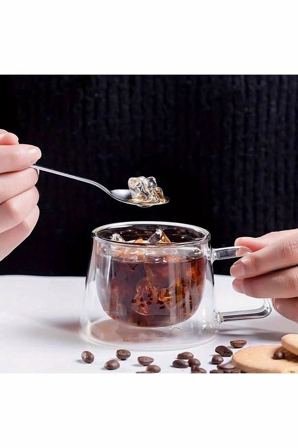 Goya 2 Adet Çift Yalıtımlı Sıcaklığı Koruma Özellikli Çift Cidarlı Kahve Espresso Bardak Kupa - 4