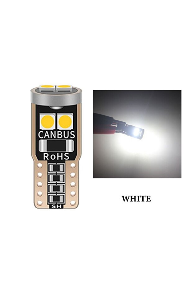 10PCs T10 WHITE 10PCS T10 W5W 3030 6smd Super Bright LED Car Parking Lights WY5W Auto Wedge Turn Sid