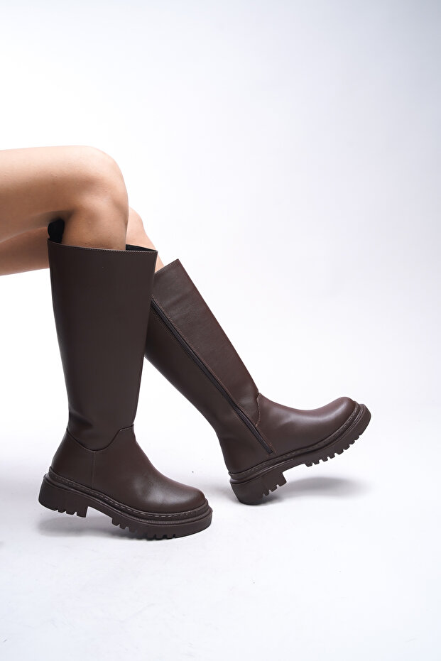 Brązowe Buty Damskie - Model 0012360 - 3