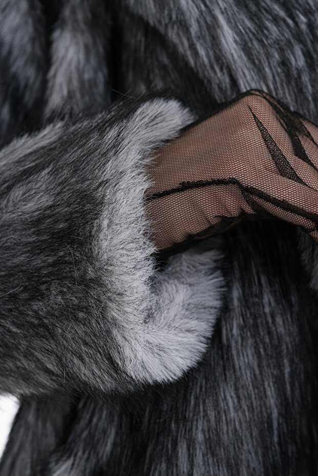 yakalı kırçıllı ceket - 8