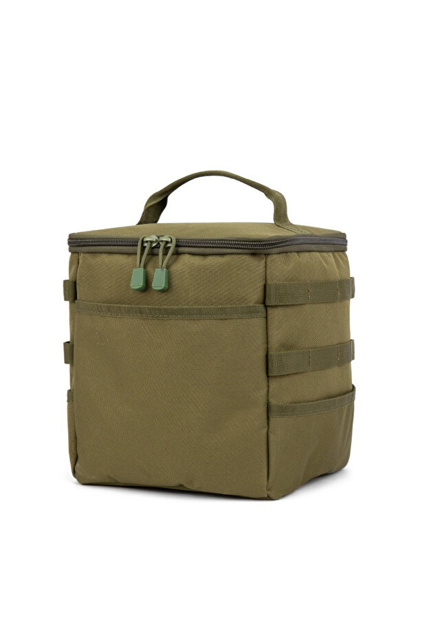 green Outdoor Camping Storage Bag Large Capacity Ground Nail Tool Bag Gas Canister Picnic Cookware U