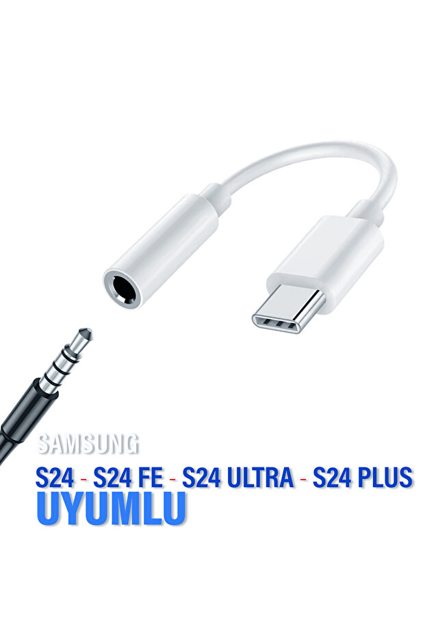 Samsung S24- S24 Fe- S24Ultra- S24Plus Typec Headphone Converter Jack Adapter Converter Type-C to 3.5mm