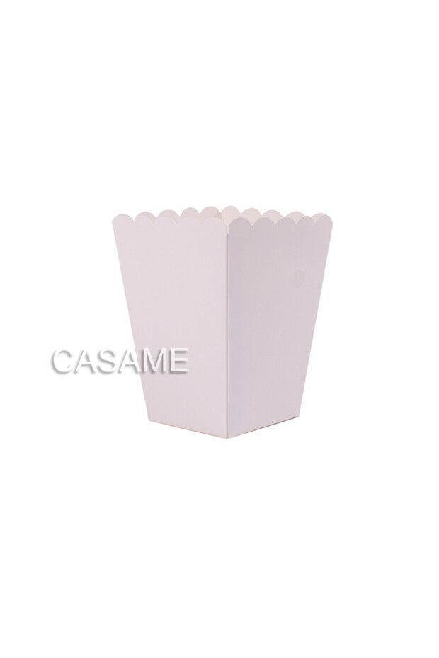 12 pcs Xs-white 12 Pieces Pure Brown Kraft Popcorn Boxes Container Birthday Movie Party Favors Treat
