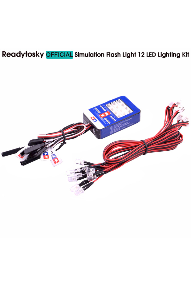 Light Simulation Steering Brake Flash Light 12 LED Lighting Kit for 1/10 Scale Models RC Car Yokomo - 1